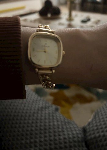 Zincir Detaylı Vintage Kadın Saati - Görsel 3