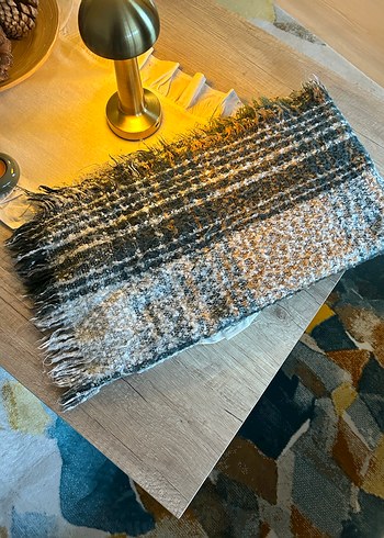 Atkı Bohem Kürklü Kadın Şal - Görsel 2