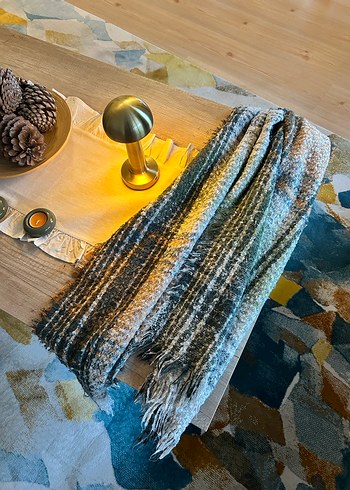 Atkı Bohem Kürklü Kadın Şal - Görsel 3