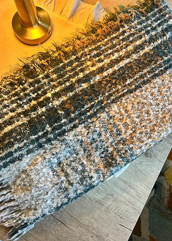 Atkı Bohem Kürklü Kadın Şal - Görsel 4