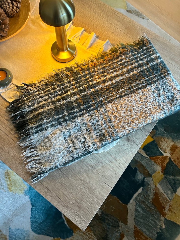 Atkı Bohem Kürklü Kadın Şal - Görsel 2