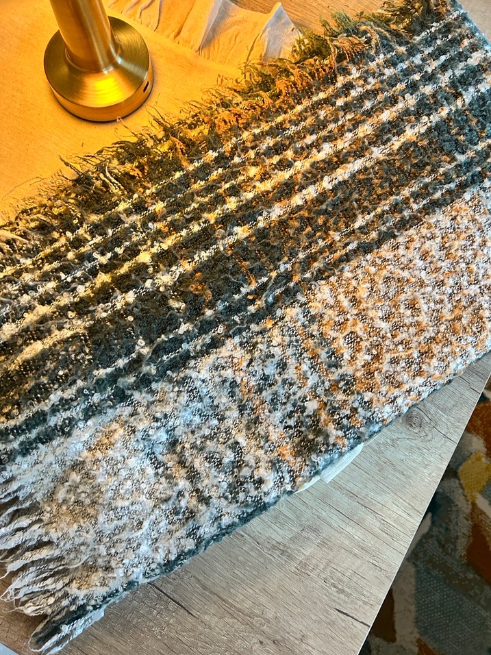 Atkı Bohem Kürklü Kadın Şal - Görsel 4