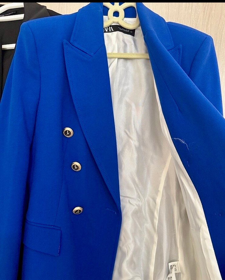 Klasik Kesim Lacivert Kadın Blazer Ceket - Görsel 2