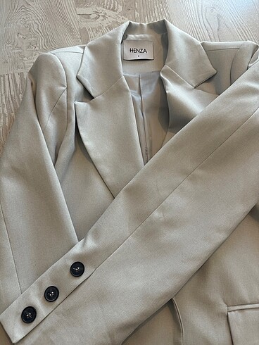 Gri blazer ceket - Görsel 4