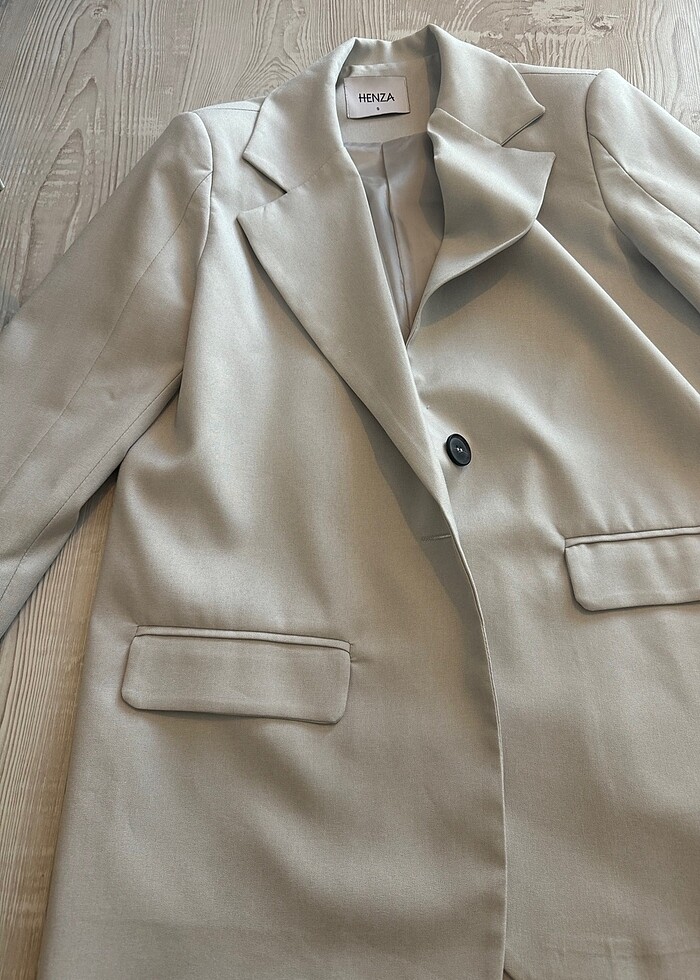 Gri blazer ceket - Görsel 2