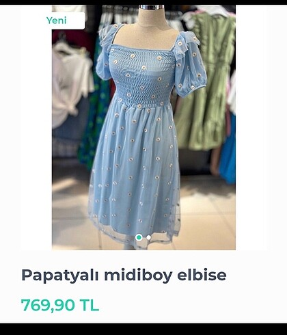 Papatyalı midiboy Elbise