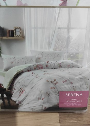 Beyaz çiçek Desenli Nevresim Takımı - Görsel 2