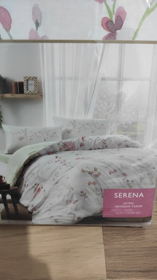 Beyaz çiçek Desenli Nevresim Takımı - Görsel 2