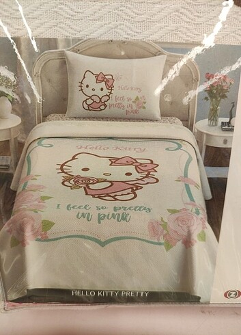 Hello kitty tek kişilik pike takımı