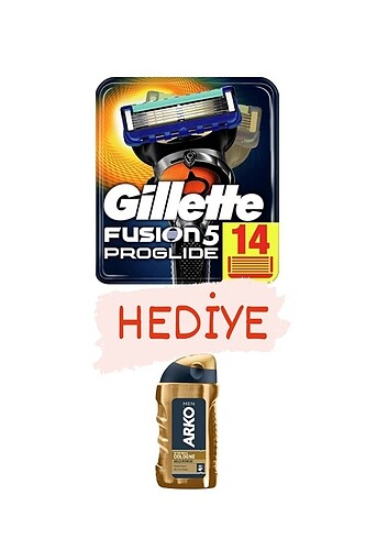 HEDİYELİ Orjinal 14lü Gillette Fusion5 Proglide 