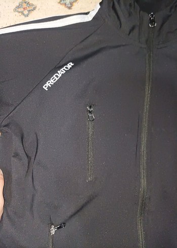 Erkek Siyah Adidas Kapüşonlu Ceket 3 cepli - Görsel 3