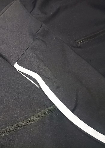 Erkek Siyah Adidas Kapüşonlu Ceket 3 cepli - Görsel 4