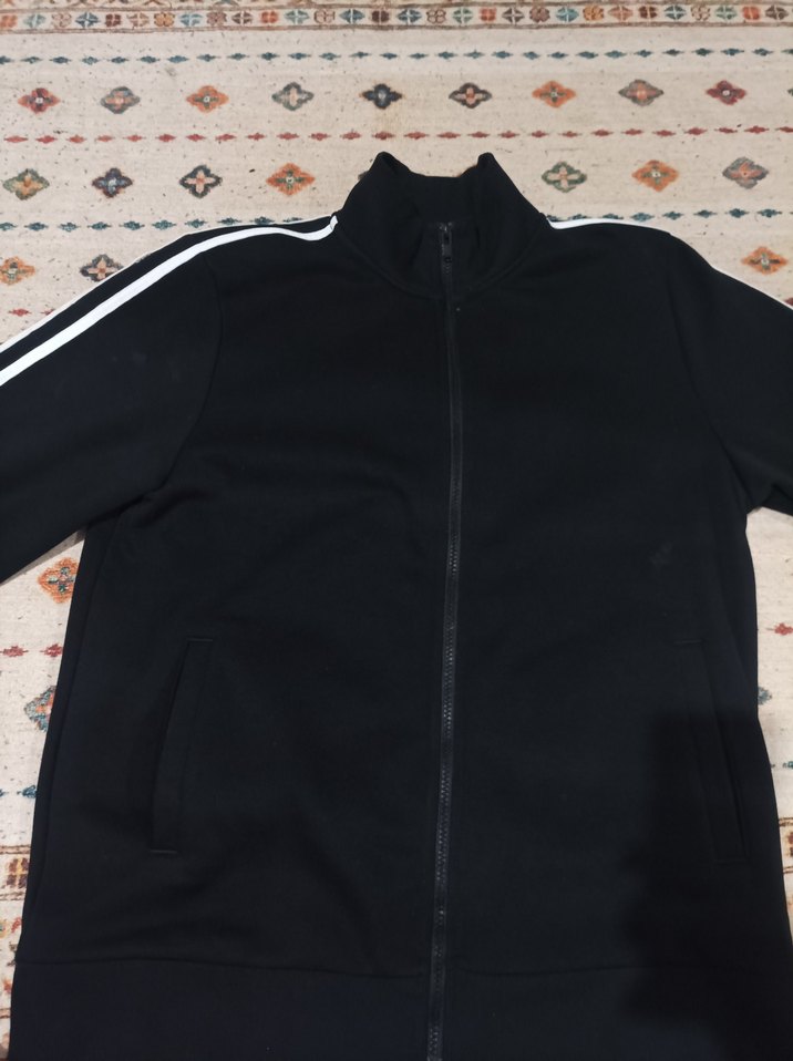 Siyah,Koton ceket,ici pamuk,yakali unisex.orjinaldir - Görsel 5