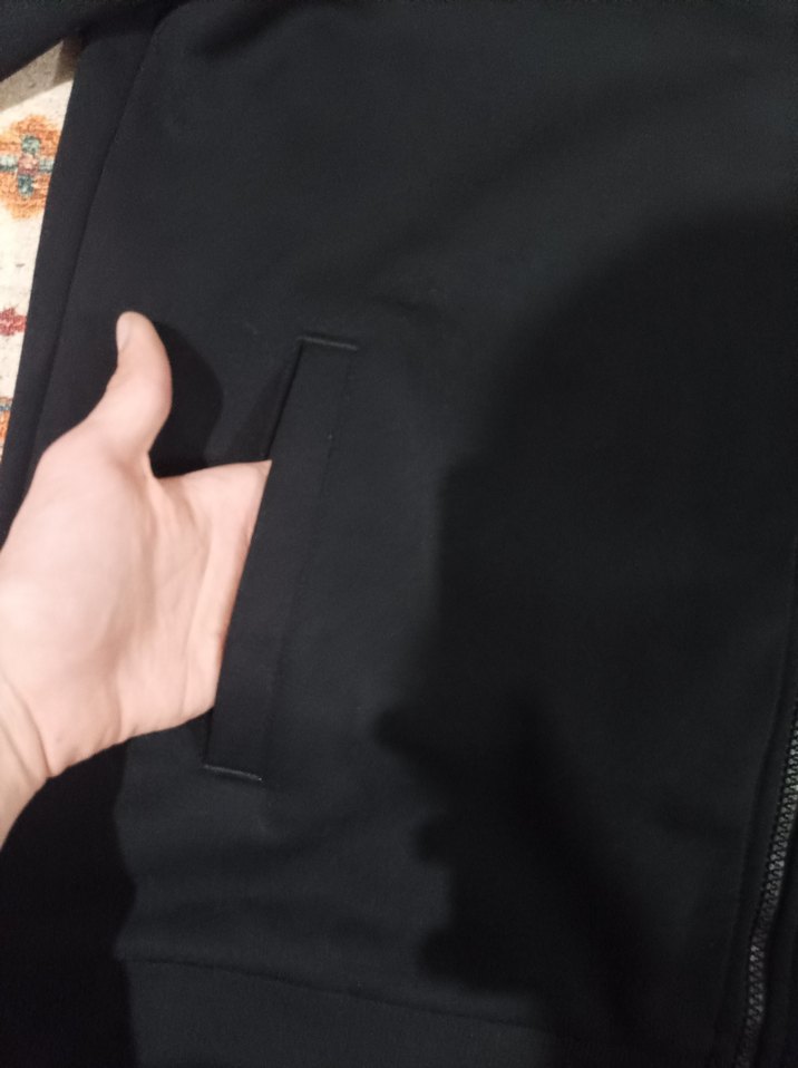 Siyah,Koton ceket,ici pamuk,yakali unisex.orjinaldir - Görsel 2