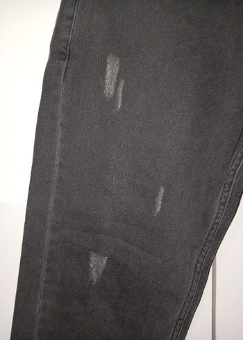 Kadın Siyah Bol Kesim Kot Pantolon - Görsel 2