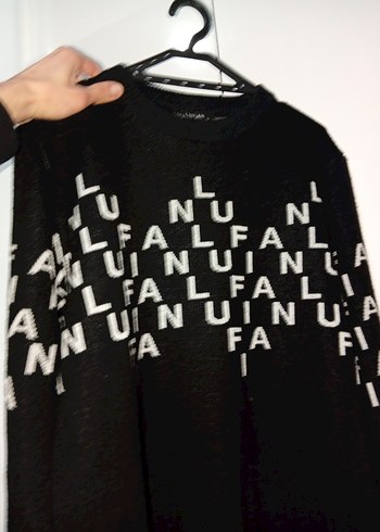 Siyah Uzun Kollu Triko Kazak - Görsel 4