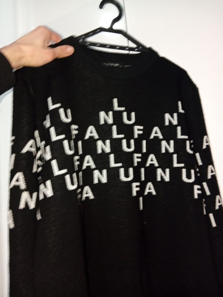 Siyah Uzun Kollu Triko Kazak - Görsel 4