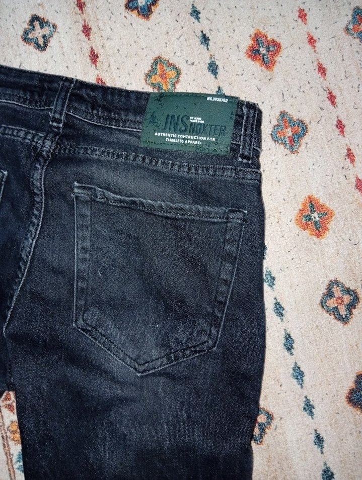 Erkek Siyah Dar paça pantolon - Görsel 4