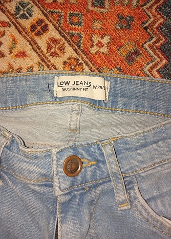 Mavi Bağlama Desenli dar paça Kot Pantolon - Görsel 4