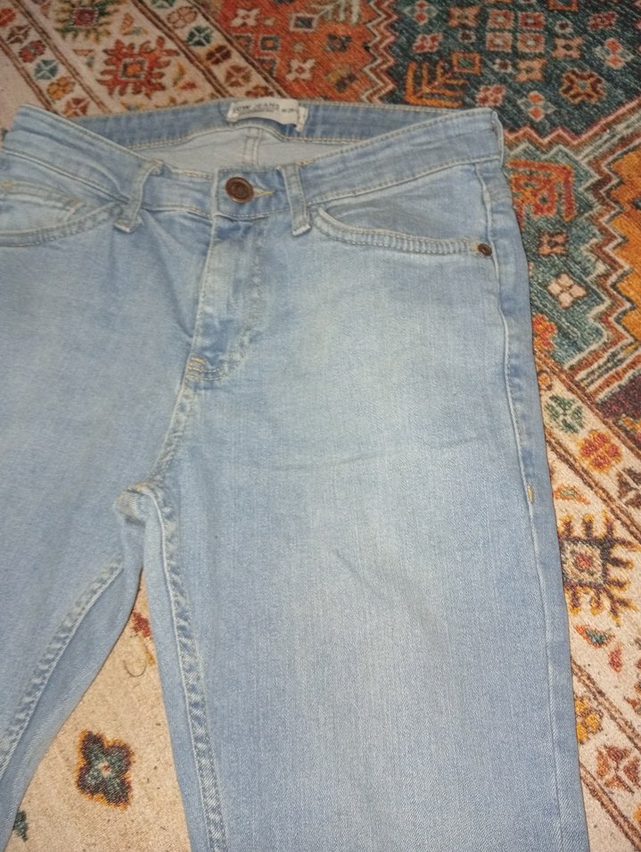 Mavi Bağlama Desenli dar paça Kot Pantolon - Görsel 2