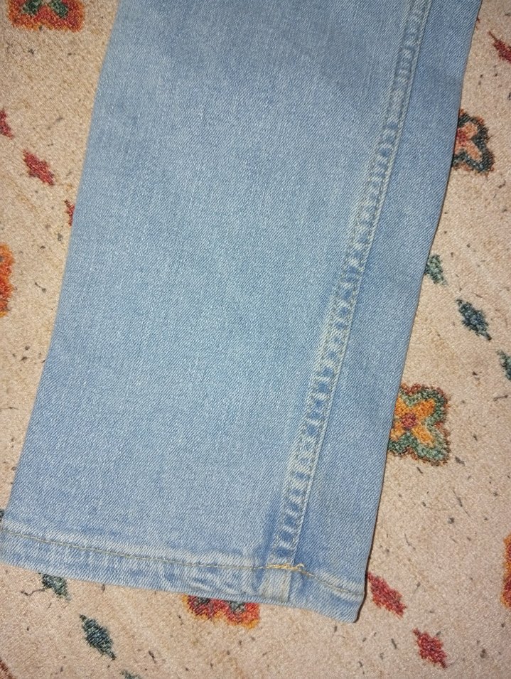 Mavi Bağlama Desenli dar paça Kot Pantolon - Görsel 5