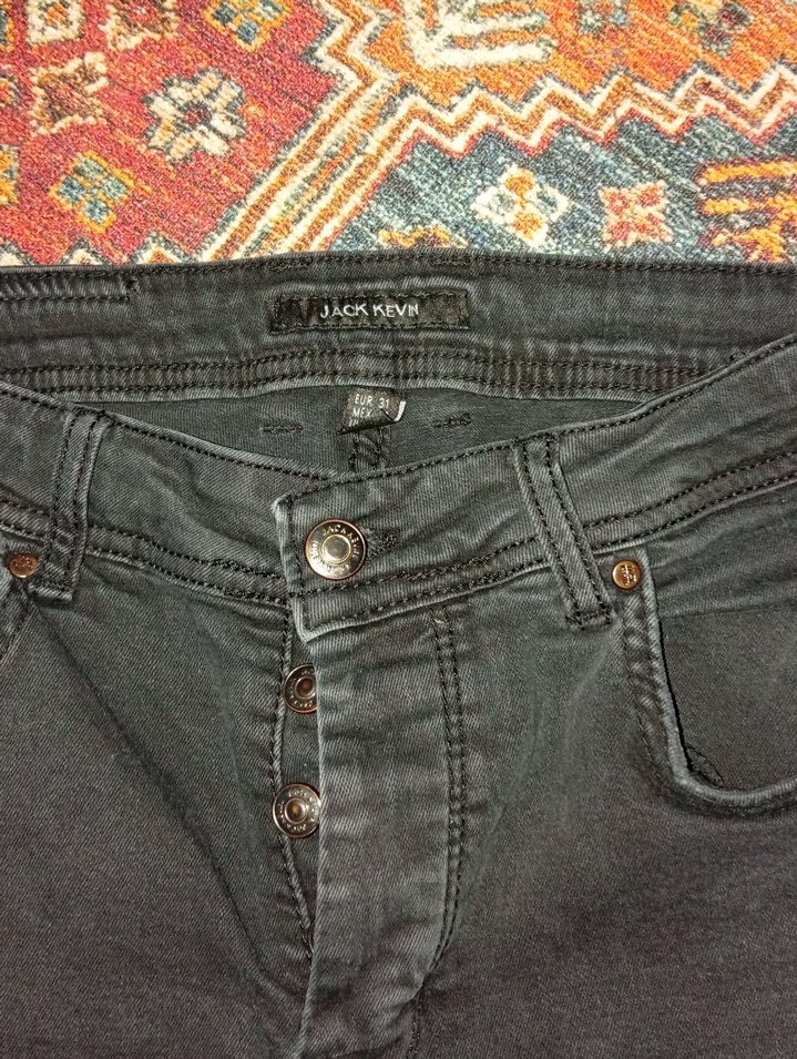 siyah Erkek Dar paça Pantolon - Görsel 3