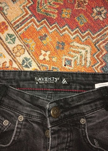 siyah  Erkek dar paça Street Wear Kot Pantolon - Görsel 3