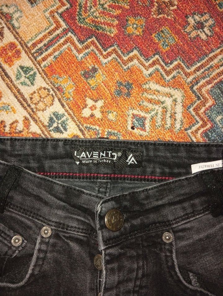 siyah  Erkek dar paça Street Wear Kot Pantolon - Görsel 3