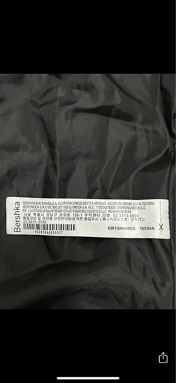 s Beden siyah Renk Bershka mont
