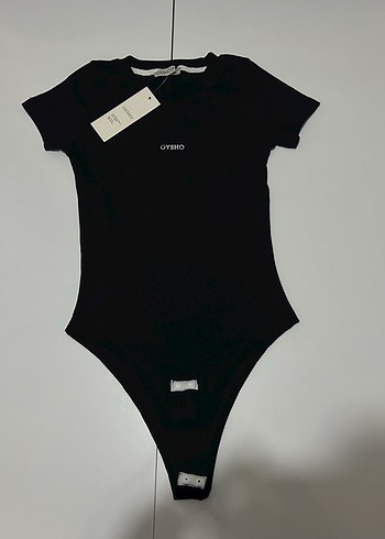 OYSHO Siyah Kısa Kollu Body - Görsel 3