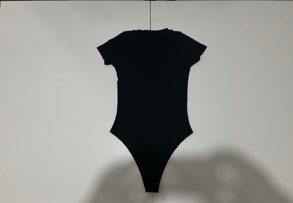 OYSHO Siyah Kısa Kollu Body - Görsel 4