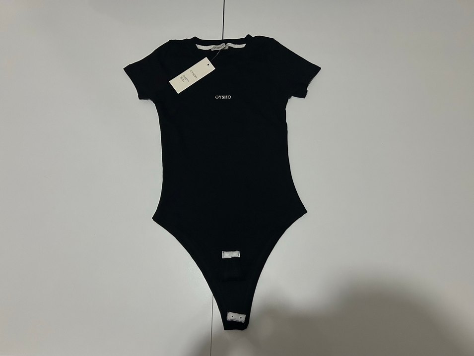 OYSHO Siyah Kısa Kollu Body - Görsel 3