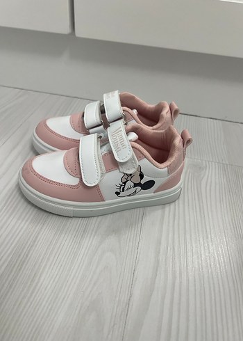 Kız Çocuk Pembe Minnie Baskılı Cırtlı Spor Ayakkabı - Görsel 3