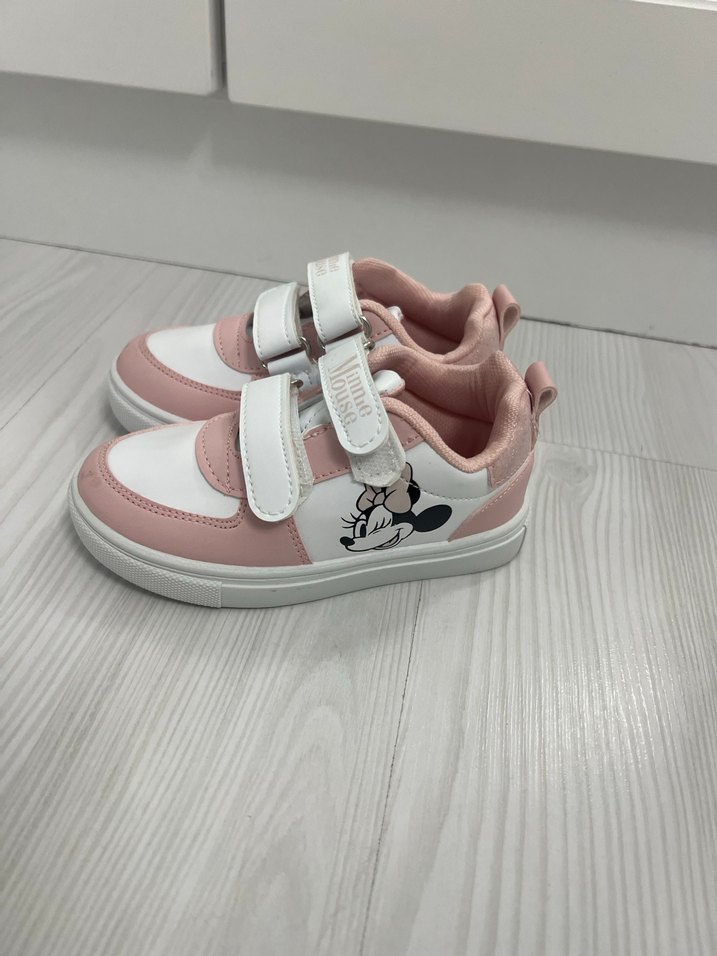 Kız Çocuk Pembe Minnie Baskılı Cırtlı Spor Ayakkabı - Görsel 3