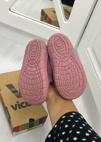 Vicco Kız Çocuk Pembe Polar ev ayakkabısı - Görsel 2
