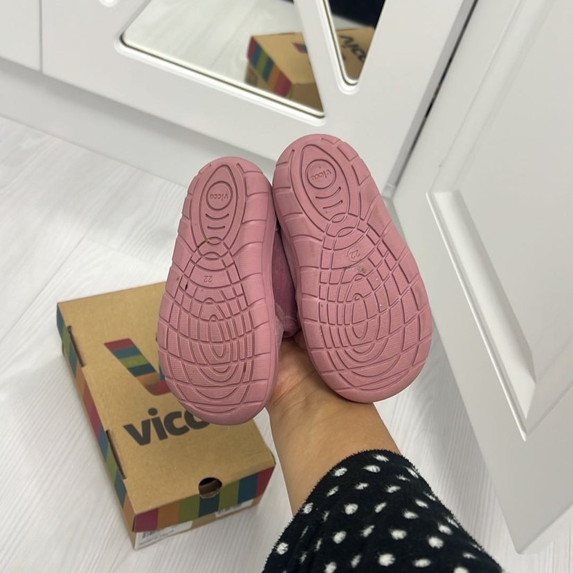 Vicco Kız Çocuk Pembe Polar ev ayakkabısı - Görsel 2