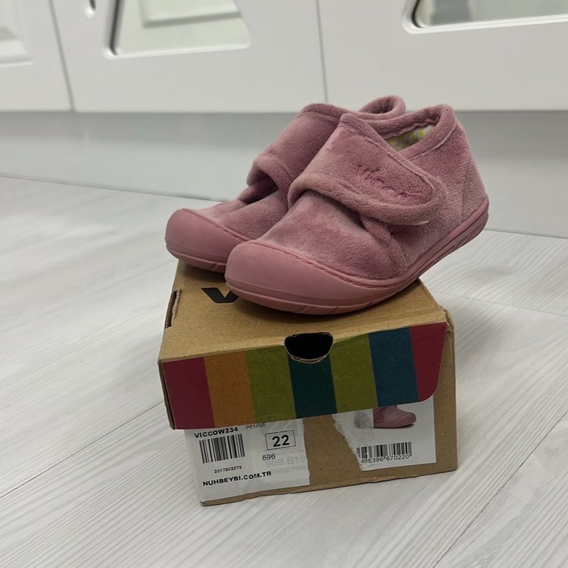 Vicco Kız Çocuk Pembe Polar ev ayakkabısı - Görsel 3