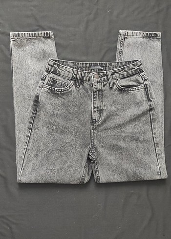 36 Beden gri Renk Trendyol 36 Beden Vintage Gri Mom Jeans