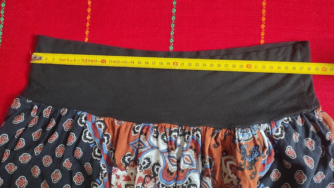 Etnik desenli bohem tarz viskon şort  L - Görsel 5