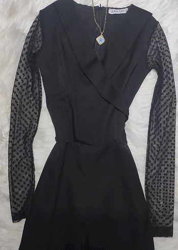 y2k gothik transparan kol siyah tulum S - Görsel 3