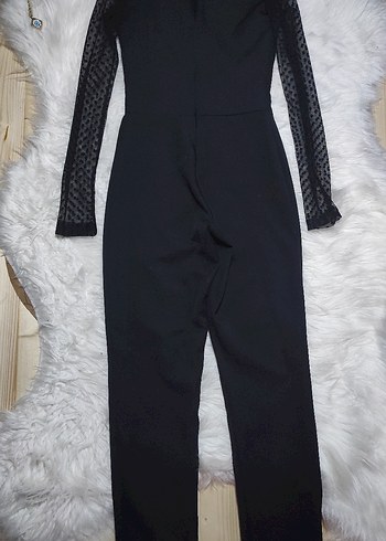 y2k gothik transparan kol siyah tulum S - Görsel 6