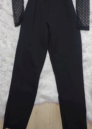 y2k gothik transparan kol siyah tulum S - Görsel 4