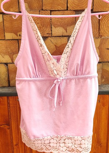 Vintage y2k Lolita pudra pembe büstiyer