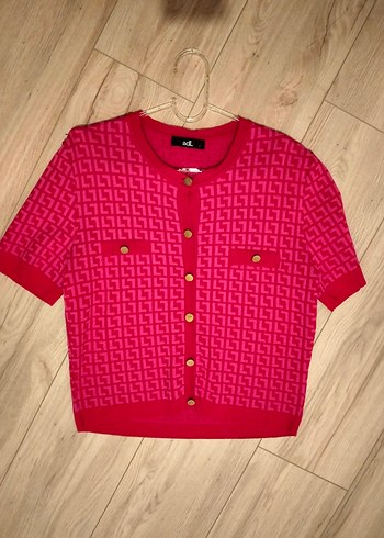 Kırmızı Pantolon Üst Triko Takım - Görsel 3