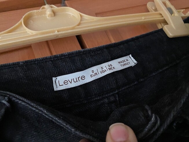 Diğer Kot etek siyah denim