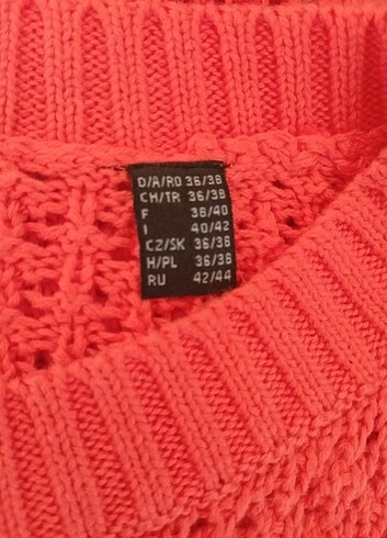 m Beden turuncu Renk Tchibo İşlemeli Sweatshirt