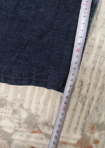 Lacivert Bol Kesim Midi bay Kot Pantolon - Görsel 5