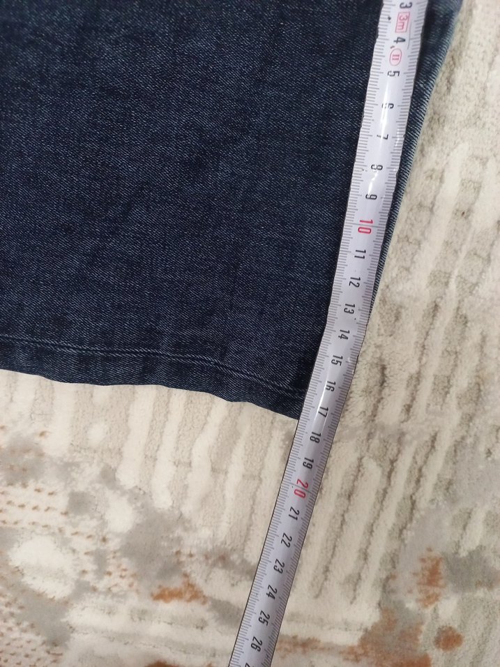 Lacivert Bol Kesim Midi bay Kot Pantolon - Görsel 5