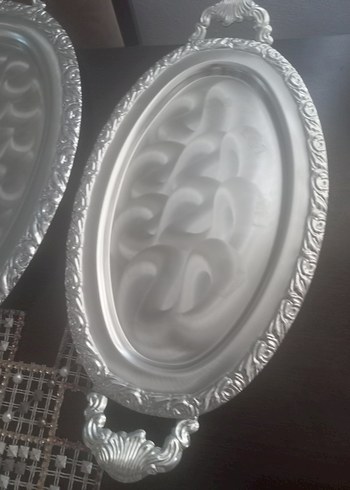 Diğer Diger Parlak Beyaz Oval Mutfak Tepsisi