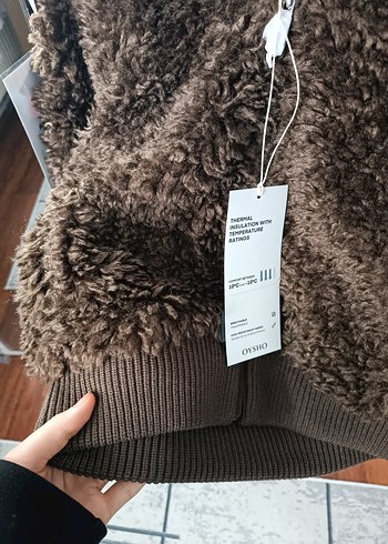 Kadın Kahverengi Kısa Peluş Ceket - Görsel 6